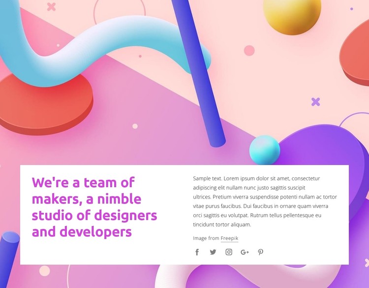 Disigners and developments CSS Template