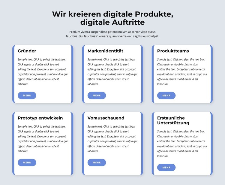 Wir erstellen digitale Produkte CSS-Vorlage