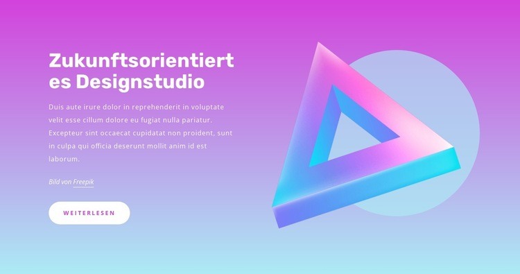 Zukunftsorientiertes Studio Website Builder-Vorlagen