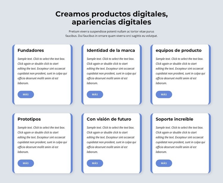 Creamos productos digitales Maqueta de sitio web