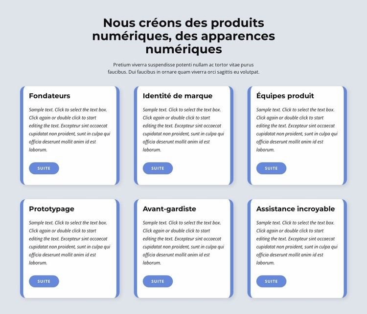 Nous créons des produits numériques Créateur de site Web HTML