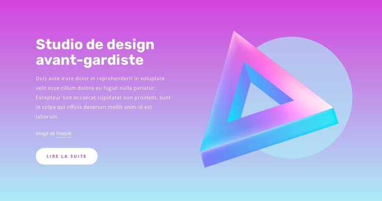 Atelier avant-gardiste Modèle CSS