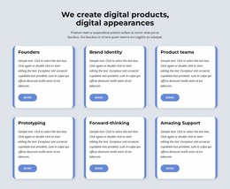 We Create Digital Products - HTML5 Website Builder