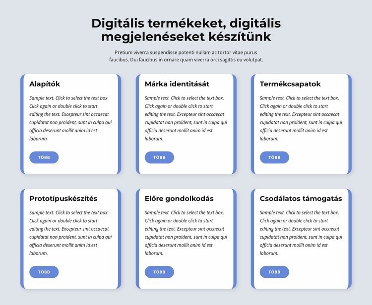 Digitális termékeket készítünk Weboldal sablon