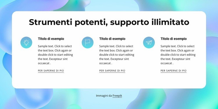 Strumenti potenti Mockup del sito web