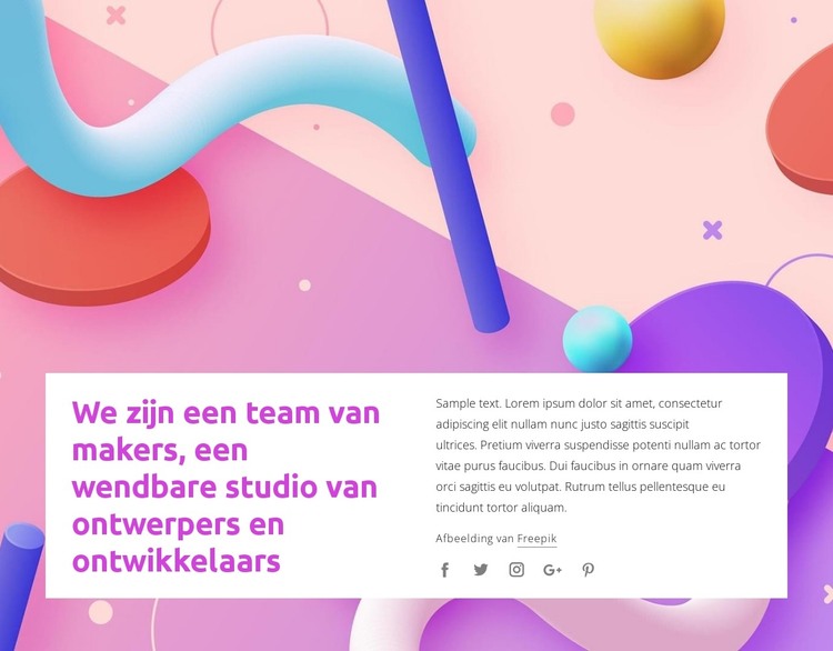 Ontwerpers en ontwikkelingen HTML-sjabloon