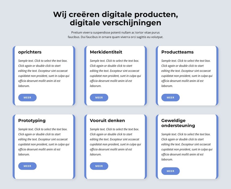 Wij maken digitale producten HTML-sjabloon