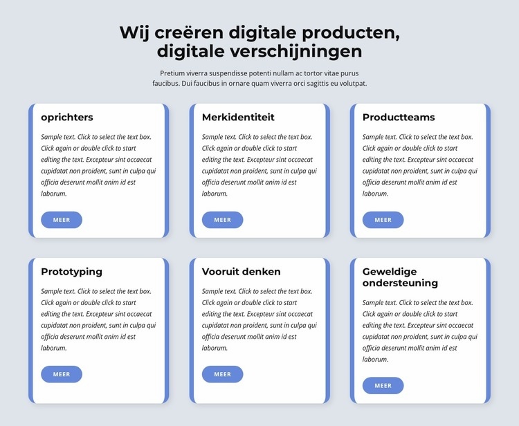 Wij maken digitale producten HTML5-sjabloon