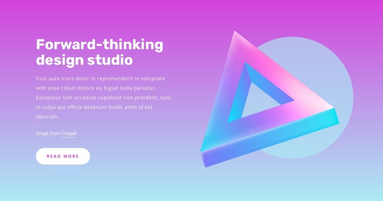 Forward-thinking studio One Page Template