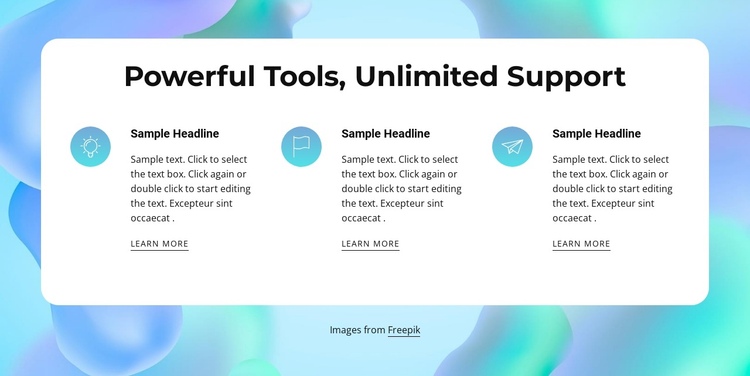 Powerful tools One Page Template