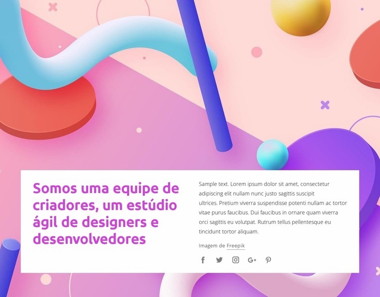 Designers e desenvolvimentos Design do site