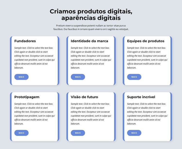 Criamos produtos digitais Modelo HTML