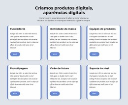 Modelo HTML5 Multifuncional Para Criamos Produtos Digitais