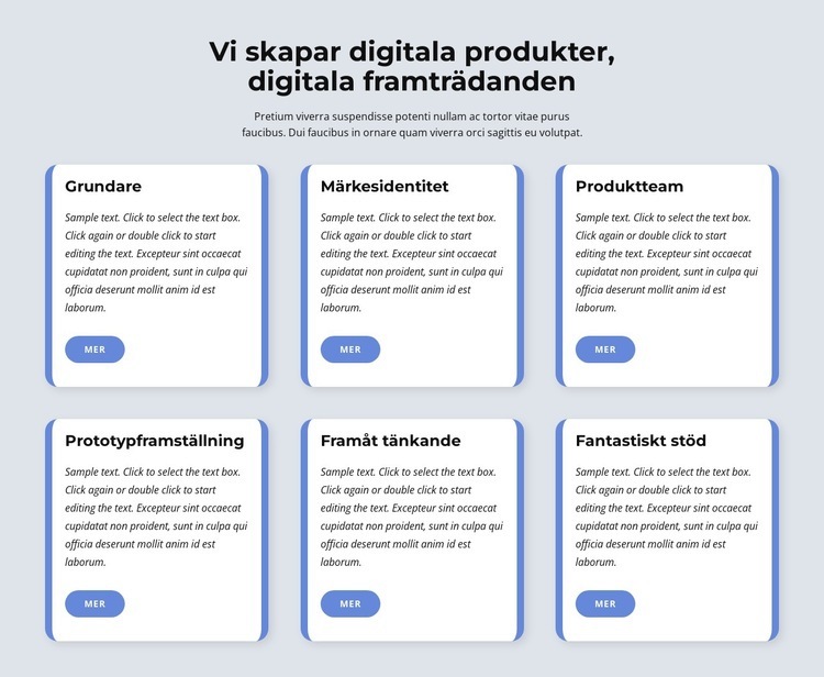 Vi skapar digitala produkter HTML-mall