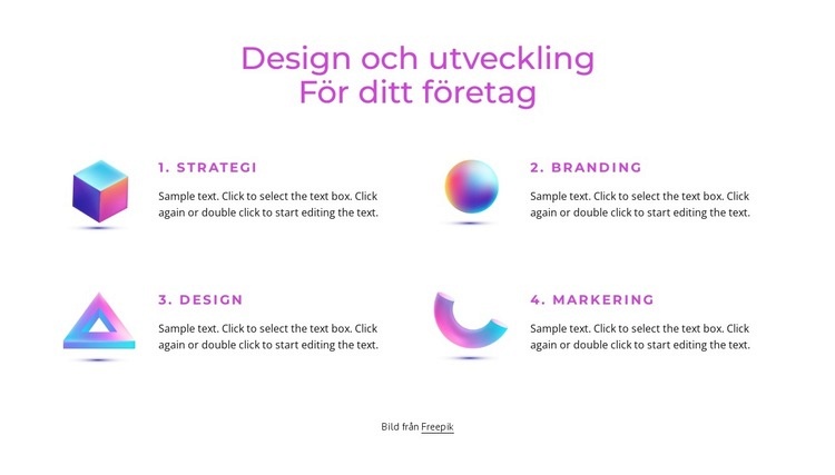 Branding och designstudio Webbplats mall