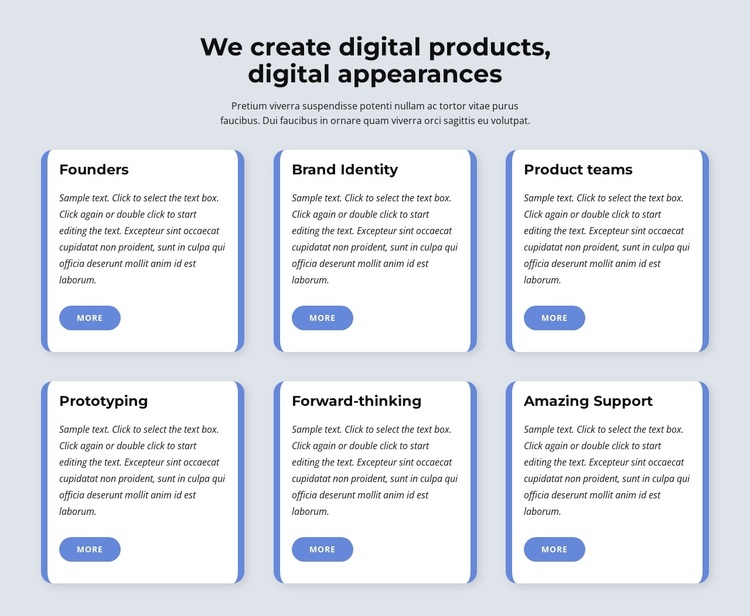 We create digital products Template