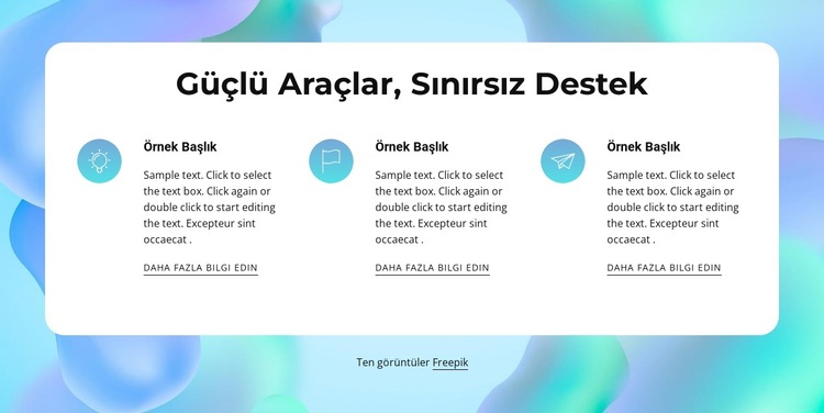 Güçlü araçlar Web Sitesi Şablonu