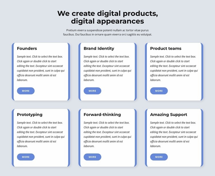 We create digital products Web Page Design