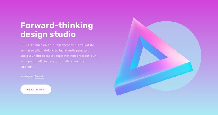 Forward-thinking studio Website Mockup