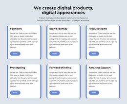 We Create Digital Products - Mobile Landing Page