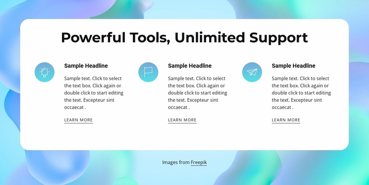 Powerful tools Landing Page