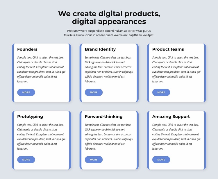 We create digital products Website Template
