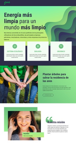 Energía Limpia Para Salvar La Naturaleza Diseño De Sitios Web