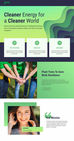 Clean Energy To Save Nature - Simple Website Template