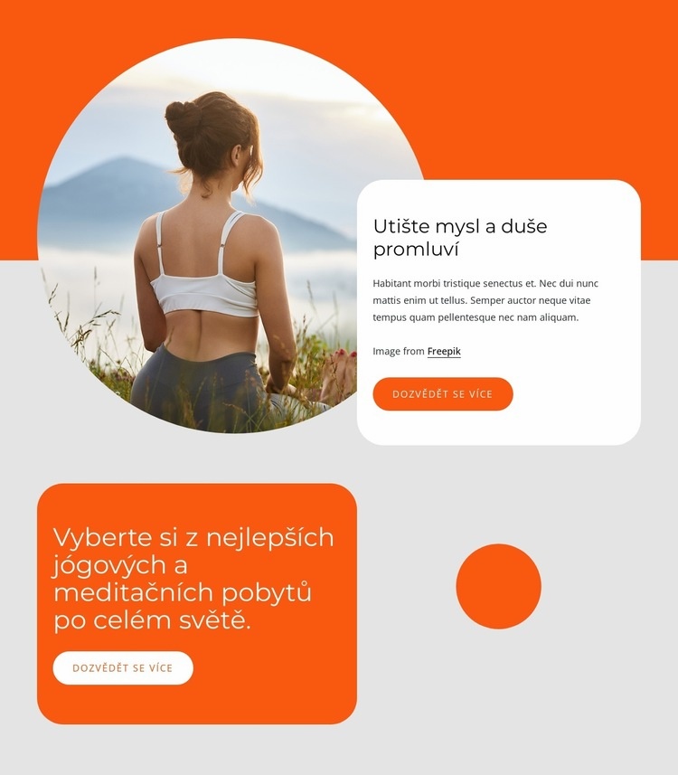 Jóga a meditační ústraní Šablona CSS