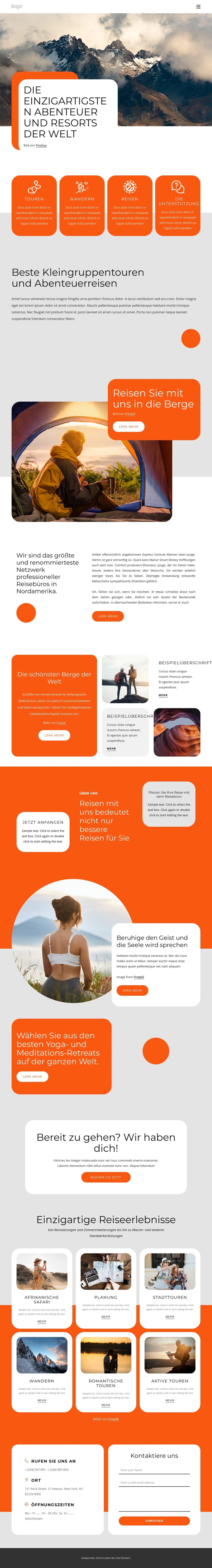 Einzigartige Abenteuer und Resorts WordPress-Theme