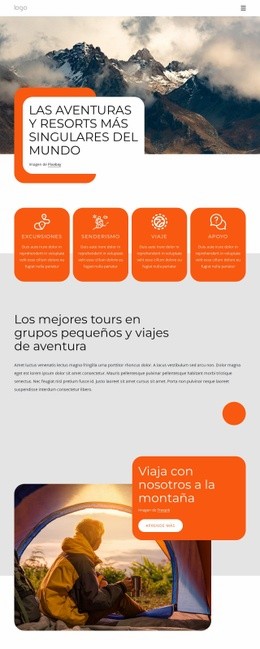 Creador De Sitios Web Para Aventuras Y Resorts Únicos