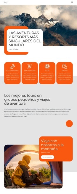 Aventuras Y Resorts Únicos - HTML Layout Builder