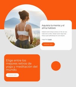 Plantilla Web Adaptable Para Retiro De Yoga Y Meditación