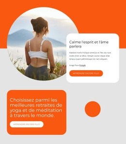 Retraite De Yoga Et De Méditation - HTML Template Generator