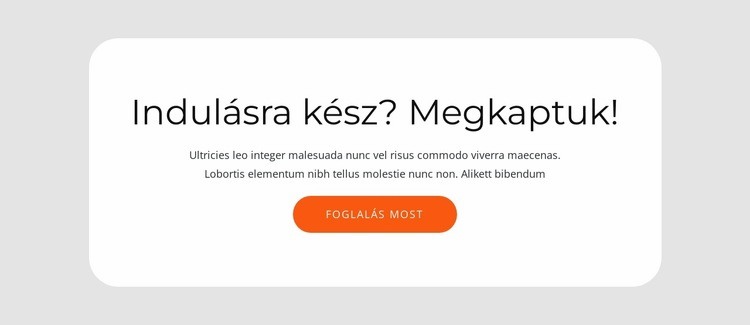 Csoportosítás szöveggel és gombbal WordPress Téma