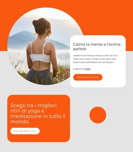 Ritiro Di Yoga E Meditazione - Modello Di Sito Web Semplice