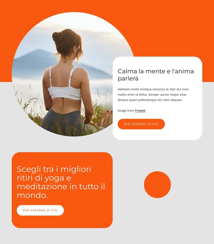 Ritiro di yoga e meditazione Tema WordPress