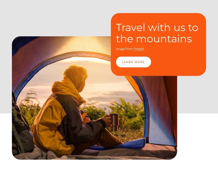 Mountains tour packages Joomla Page Builder