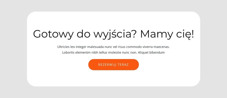 Grupuj z tekstem i przyciskiem Szablon witryny sieci Web