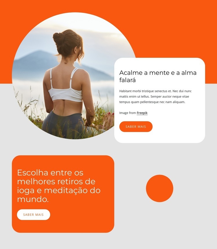 Retiro de ioga e meditação Modelo HTML5