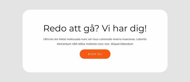 Grupp med text och knapp Hemsidedesign