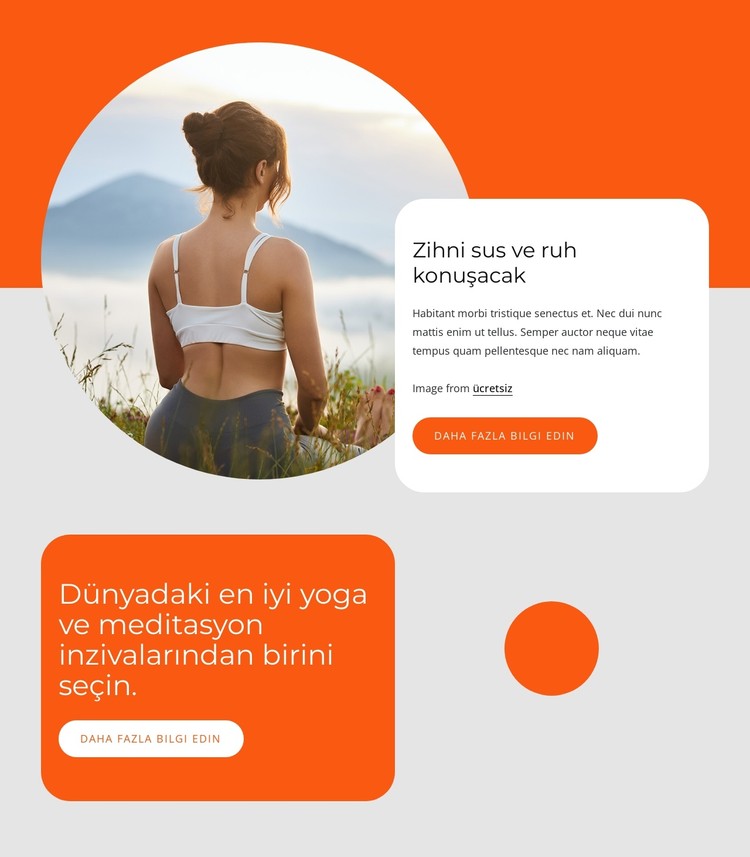 Yoga ve meditasyon inzivası CSS Şablonu