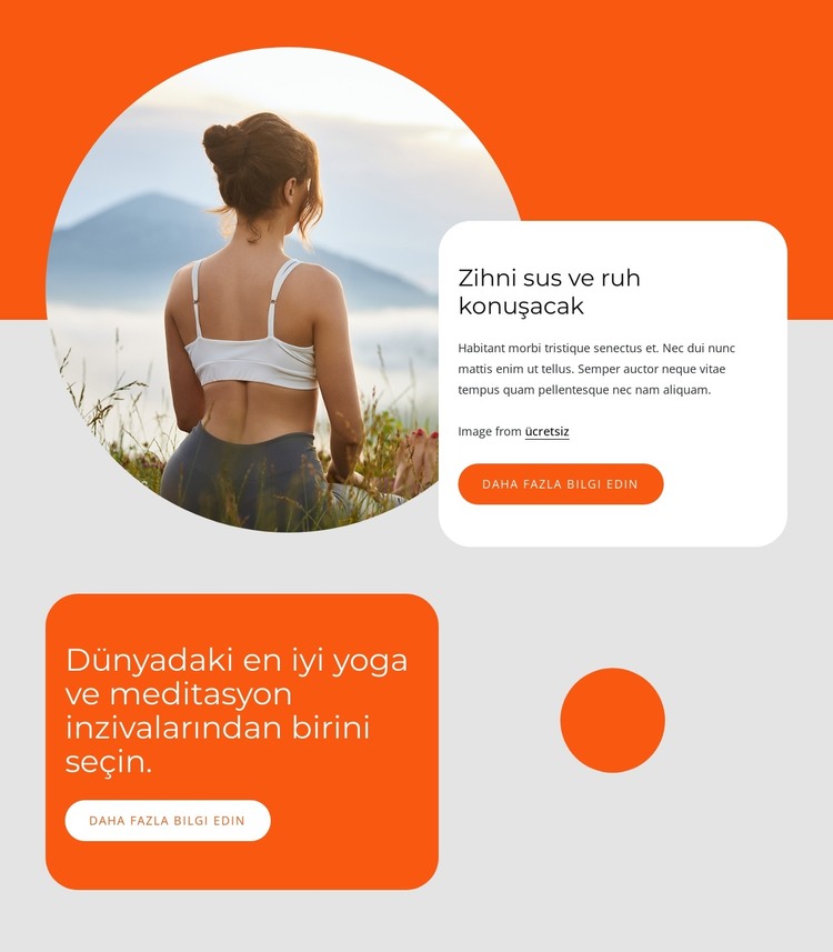 Yoga ve meditasyon inzivası HTML Şablonu