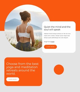 Most Creative Website Mockup For Yoga And Meditation Retreat