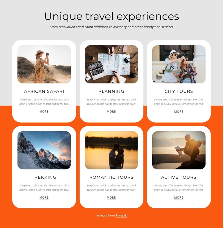 Vacation packages CSS Template
