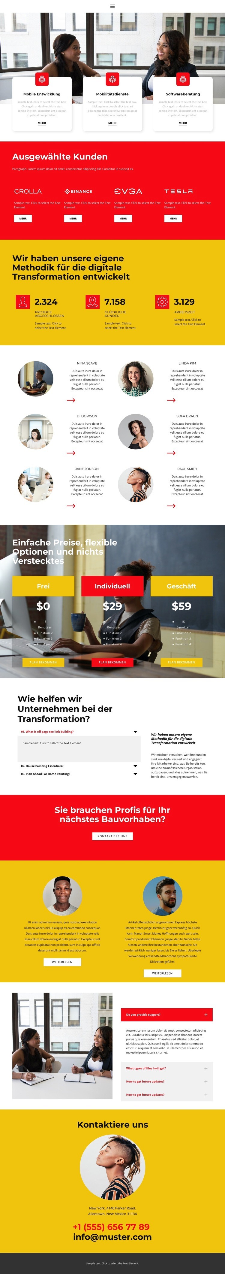 Eines der erfolgreichen Projekte Website design