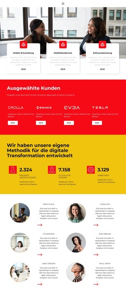 Eines Der Erfolgreichen Projekte - Zielseitenvorlage