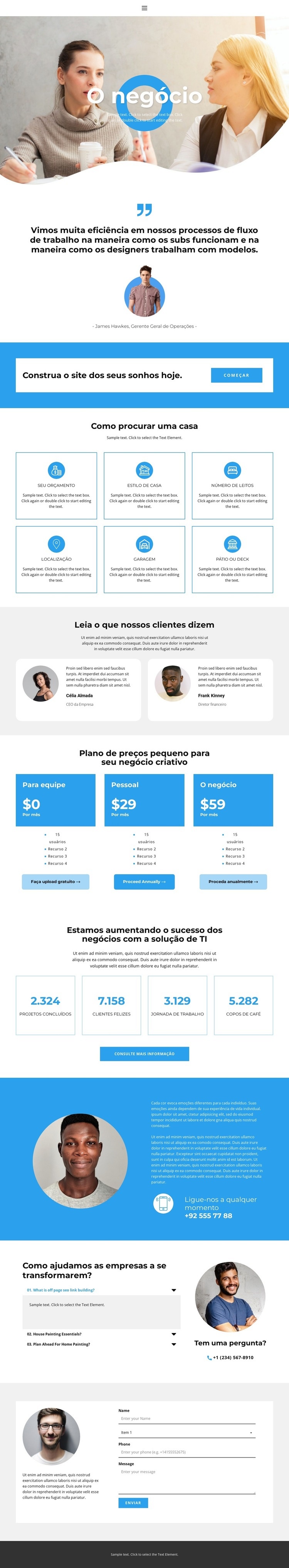 Um de muitos Landing Page