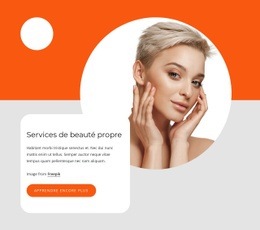 Conception Du Site Pour Services De Beauté Propre