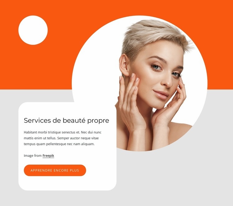 Services de beauté propre Conception de site Web